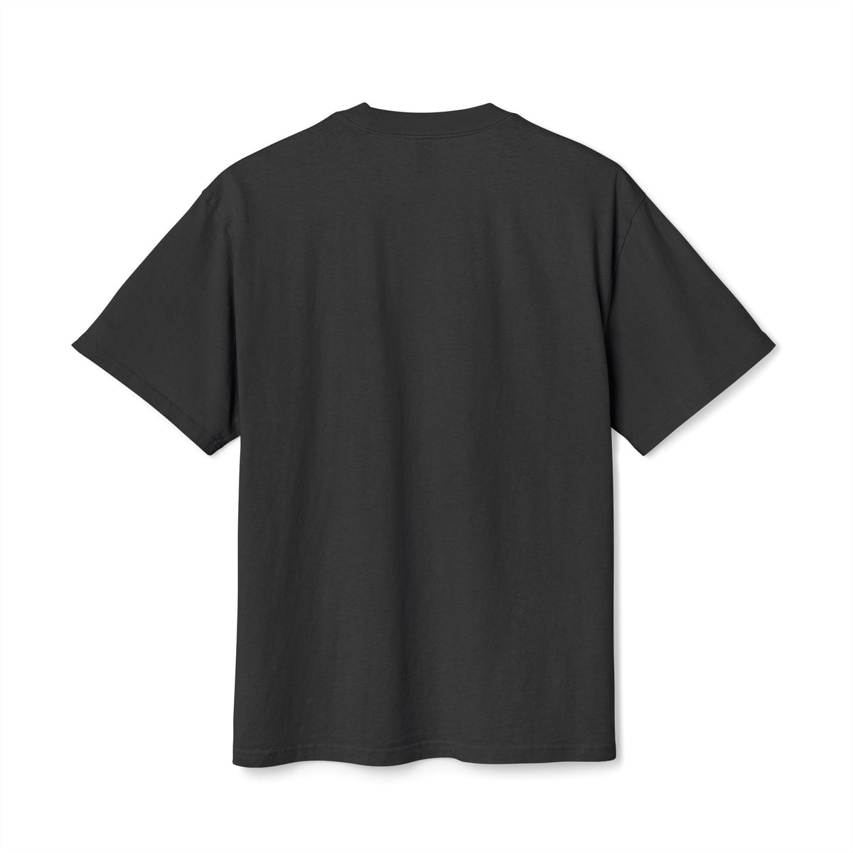 POSTSKIP CORE faded-black oversized cotton tee, supplier digital mockup 2
