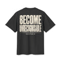 BECOME UNRECOGNISABLE manga-inspired faded-black oversized tee, supplier digital mockup 1