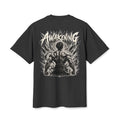AWAKENING manga-inspired faded-black oversized tee, supplier digital mockup 1