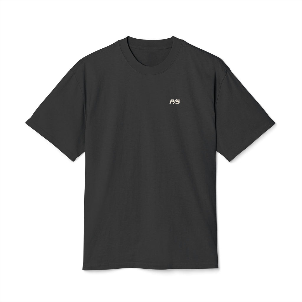 TIMESKIP manga-inspired faded-black oversized tee, supplier digital mockup 2
